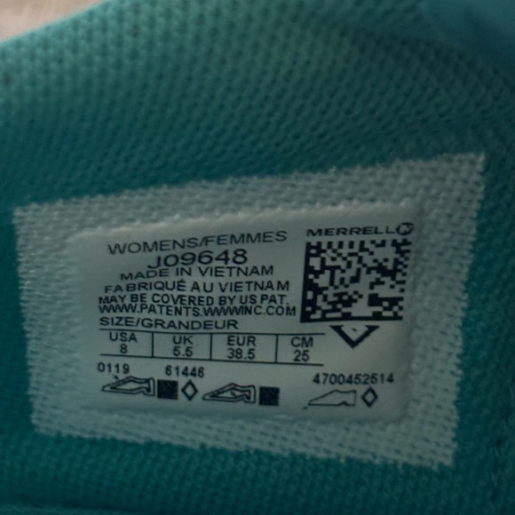 Merrell Bare Access Tennis Shoes. Size 8 Teal/Yellow. - Picture 4 of 11